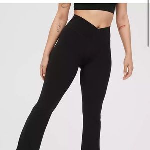 Aerie High Waisted Offline CrissCross Waist Flares